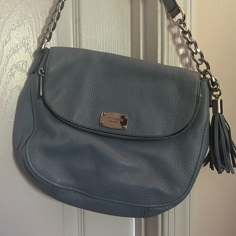 Michael Kors gray/blue shoulder bag